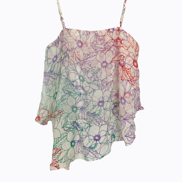 Anthropologie MAEVE Daisy Garden Tank Silk Size S - Picture 4 of 9